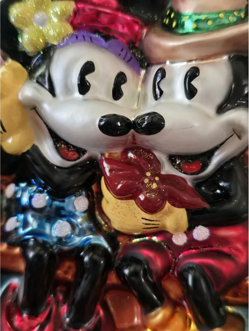Vtg Christopher Radko”Winter Romance” Christmas Ornament 99-DIS-28 Mickey Minnie